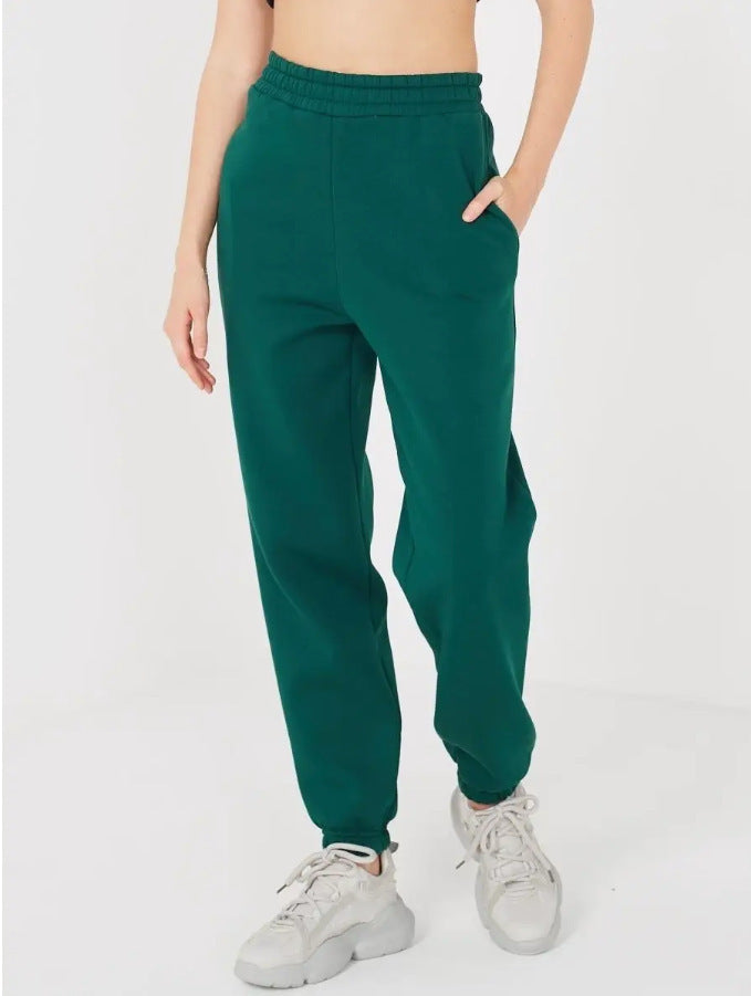Damer bekväma sweatpants med hög midja och elastiska muddar Mirla-Eva Jonsson