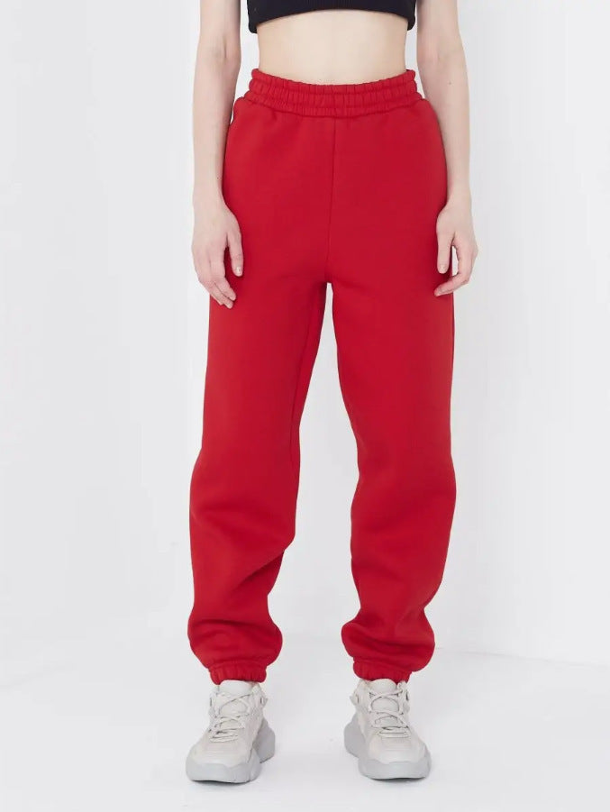 Damer bekväma sweatpants med hög midja och elastiska muddar Mirla-Eva Jonsson