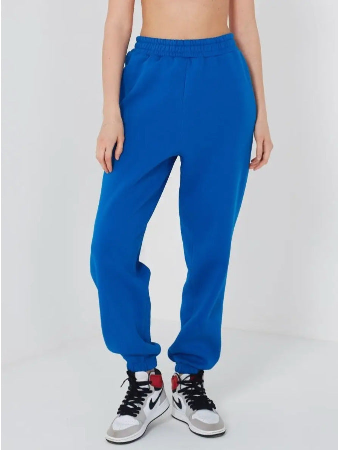 Damer bekväma sweatpants med hög midja och elastiska muddar Mirla-Eva Jonsson