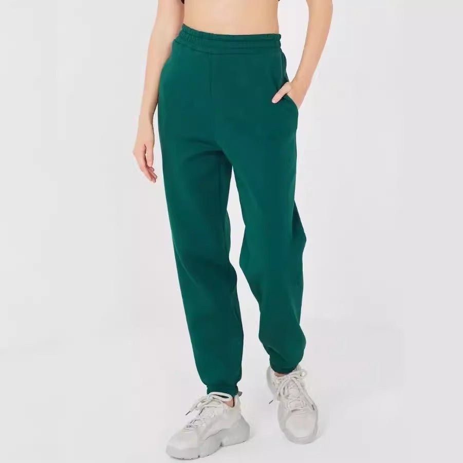 Damer bekväma sweatpants med hög midja och elastiska muddar Mirla-Eva Jonsson
