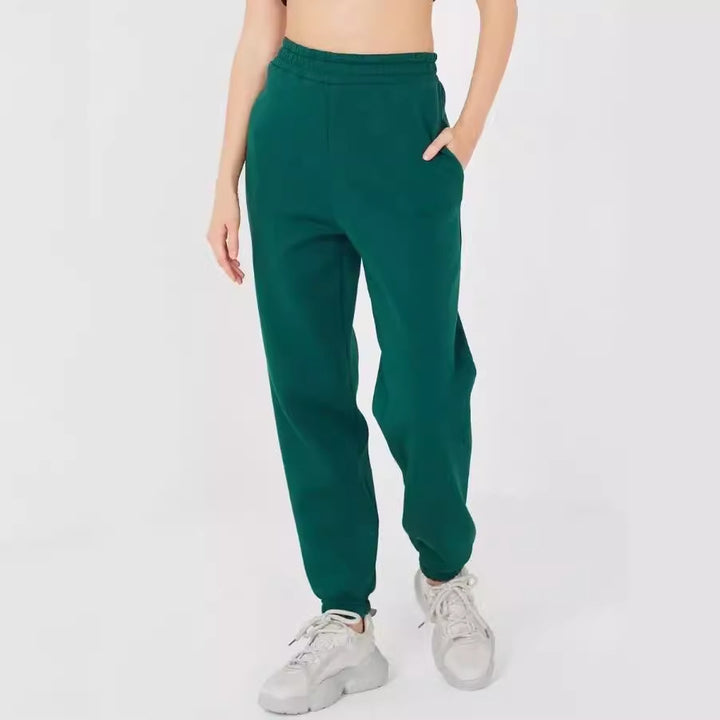Damer bekväma sweatpants med hög midja och elastiska muddar Mirla-Eva Jonsson