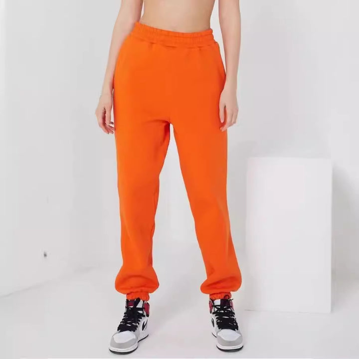 Damer bekväma sweatpants med hög midja och elastiska muddar Mirla-Eva Jonsson