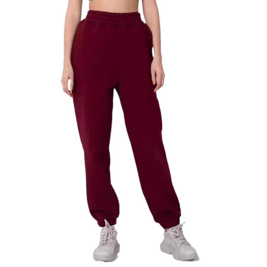 Damer bekväma sweatpants med hög midja och elastiska muddar Mirla-Eva Jonsson