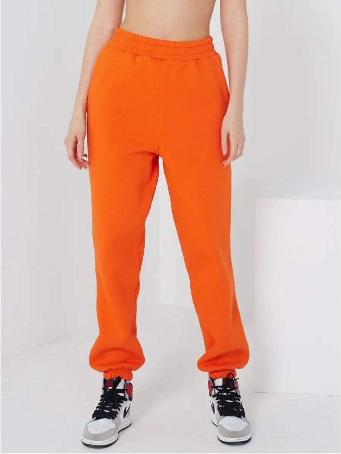 Damer bekväma sweatpants med hög midja och elastiska muddar Mirla-Eva Jonsson