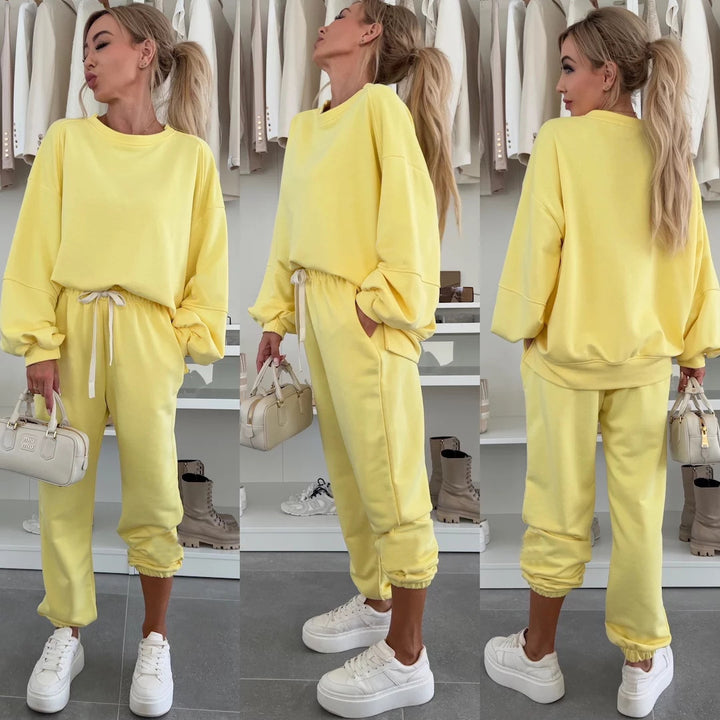 Damer bekväma sweatshirtbyxor kombination Eva Jonsson-Eva Jonsson
