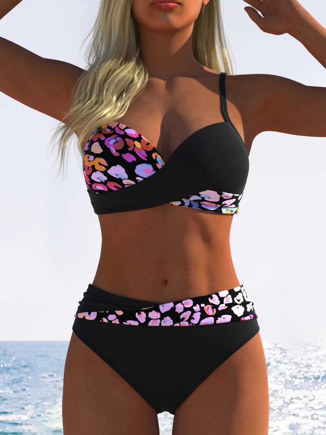 Damer bikini med vadderad överdel och hög midja Mirla-Eva Jonsson