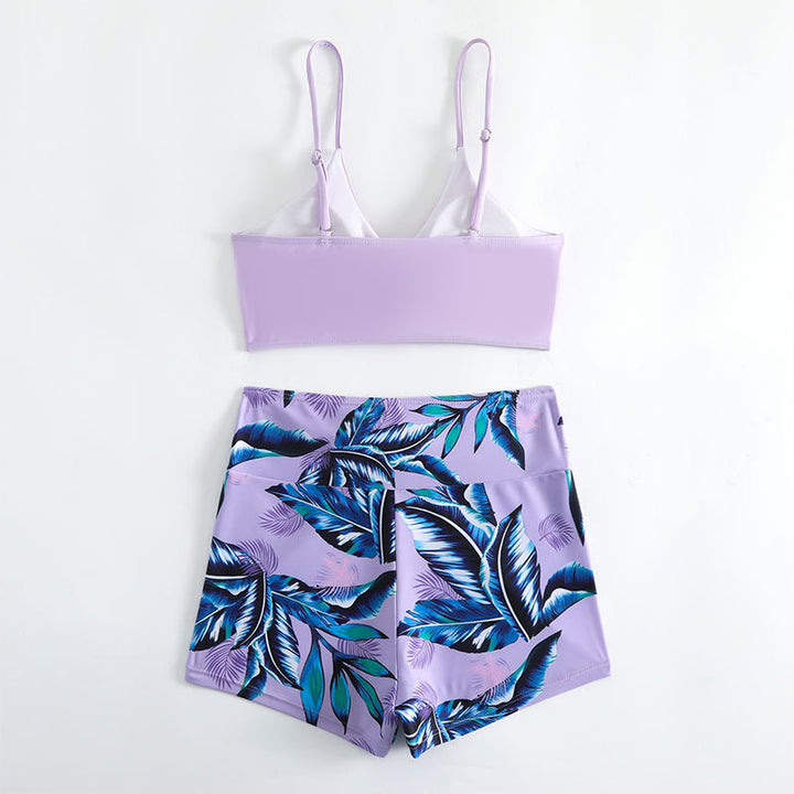 Damer bikini-set med avslappnad crop-top och korta shorts Mirla-Eva Jonsson