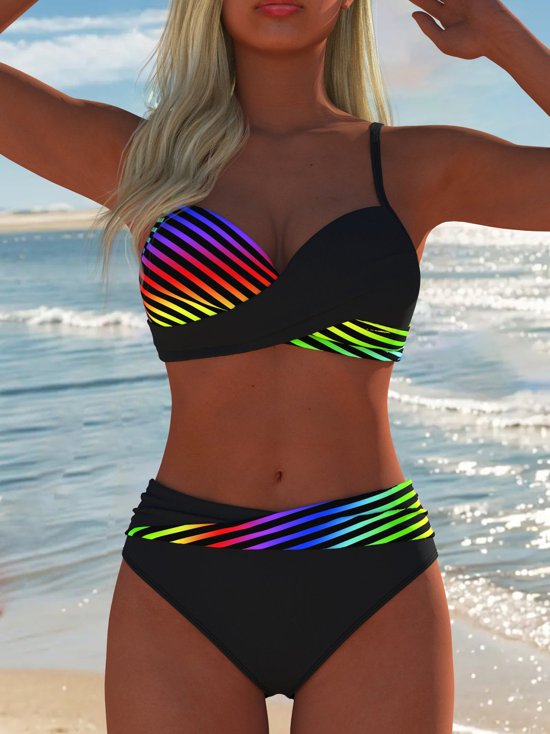 Damer bikini-set med vadderad topp och hög midja Mirla-Eva Jonsson