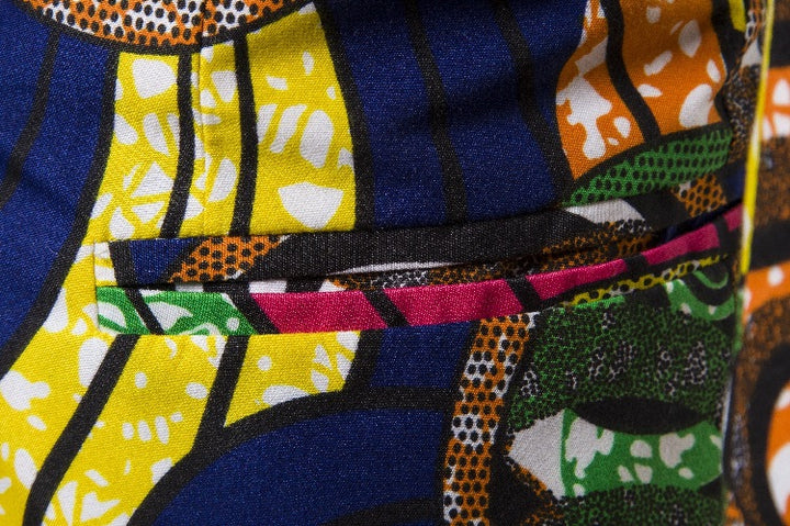 Damer blazer i kreativ afrikansk design med eleganta detaljer Eva Jonsson-Eva Jonsson