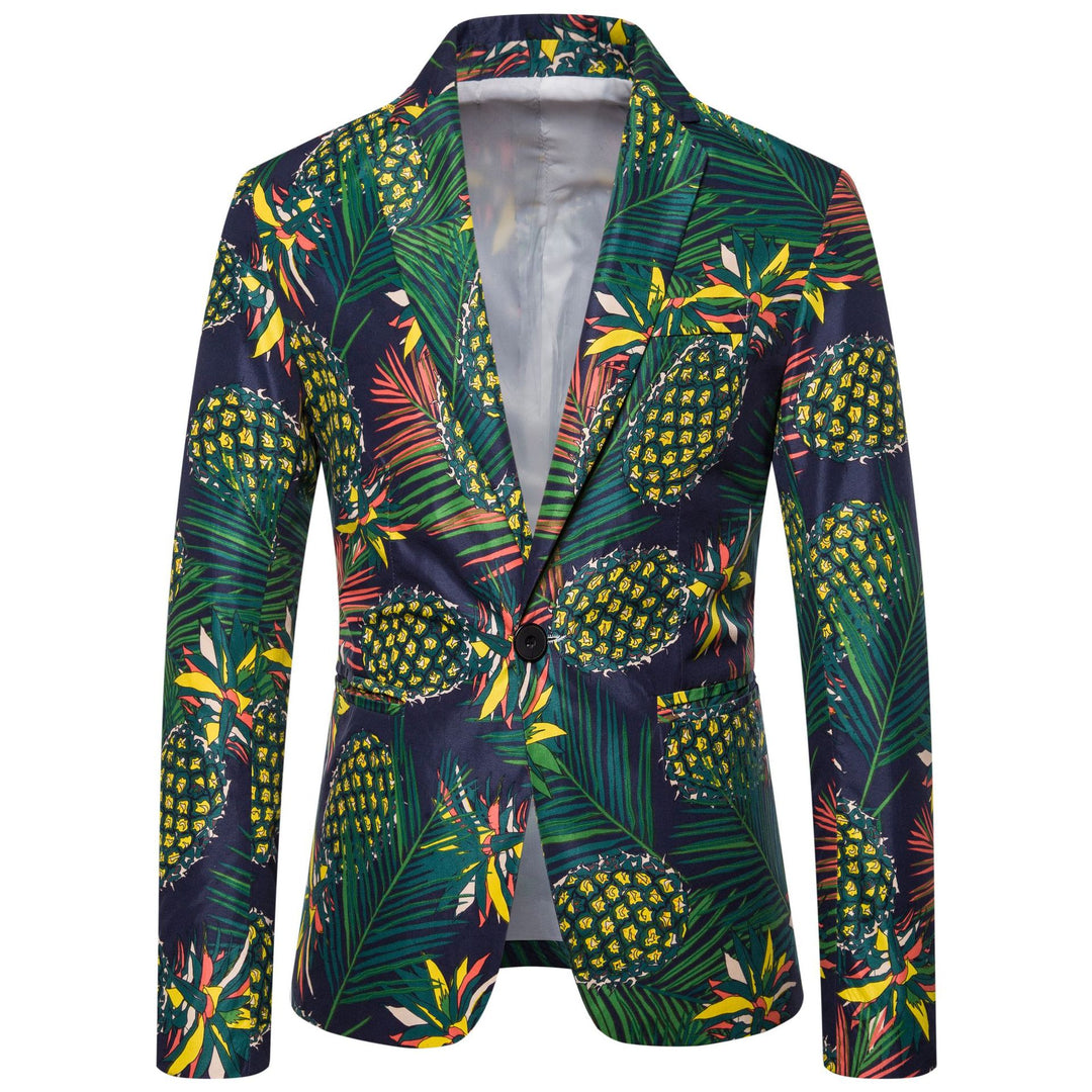 Damer blazer i kreativ tropisk design med unikt mönster Mirla-Eva Jonsson