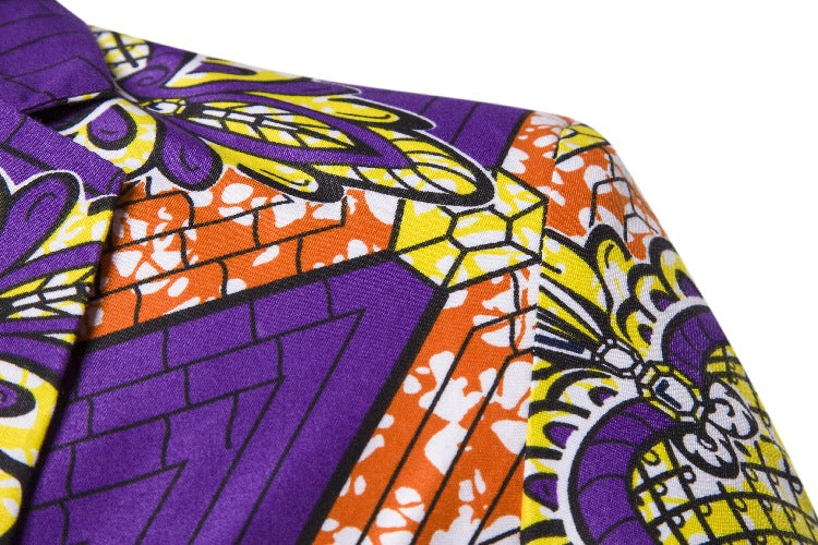 Damer blazer med iögonfallande afrikansk tryck och elegant passform Mirla-Eva Jonsson
