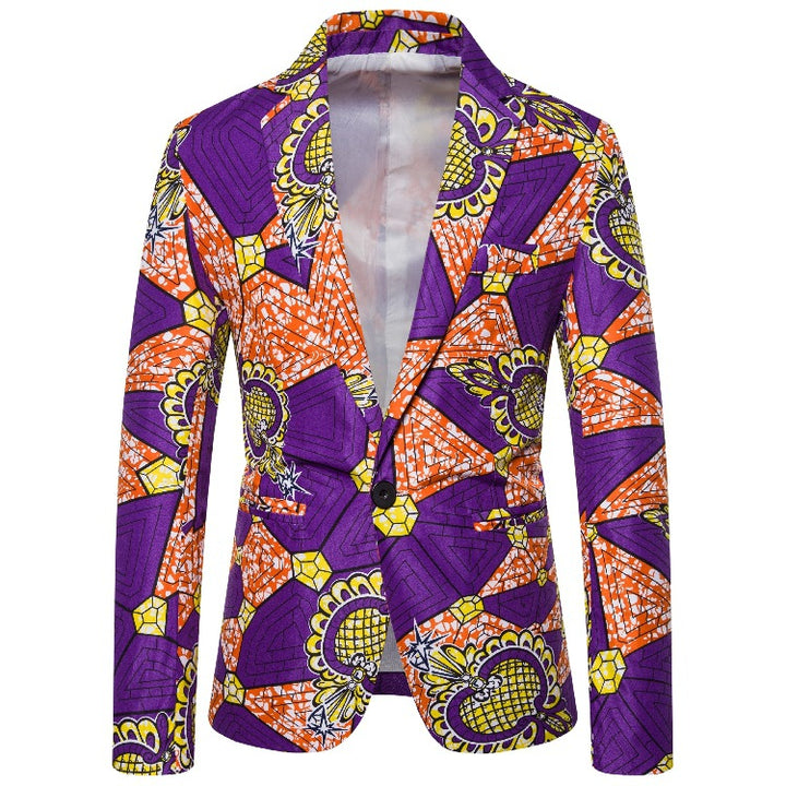 Damer blazer med iögonfallande afrikansk tryck och elegant passform Mirla-Eva Jonsson