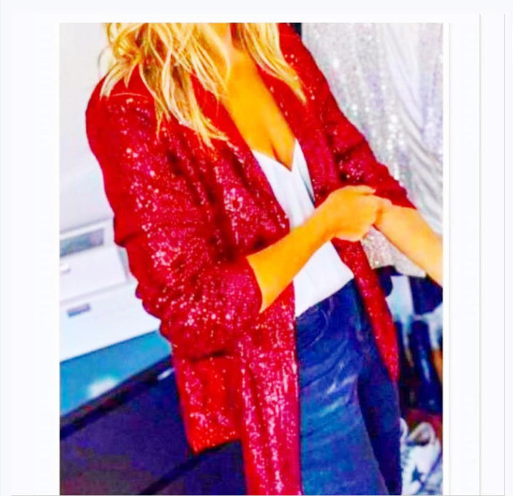 Damer blazer med paljettdetaljer Eva Jonsson-Eva Jonsson