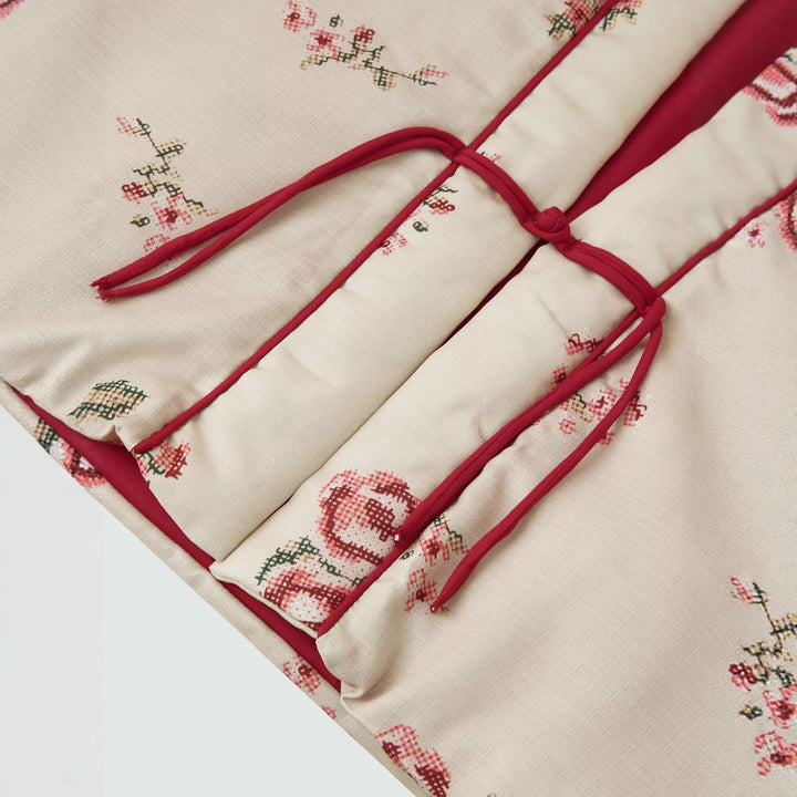 Damer blommönstrad broderad Kimono-jacka Mirla-Eva Jonsson