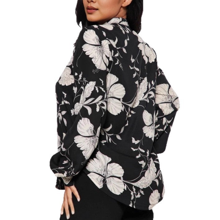 Damer blus med blommönster Mirla-Eva Jonsson
