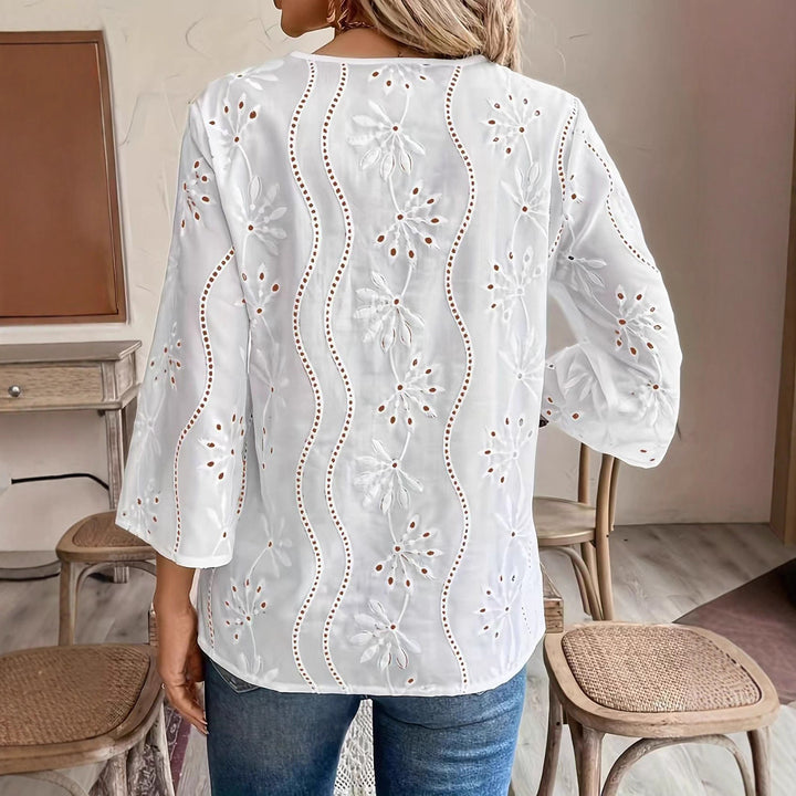 Damer blus med påkostad broderi och fina detaljer Eva Jonsson-Eva Jonsson