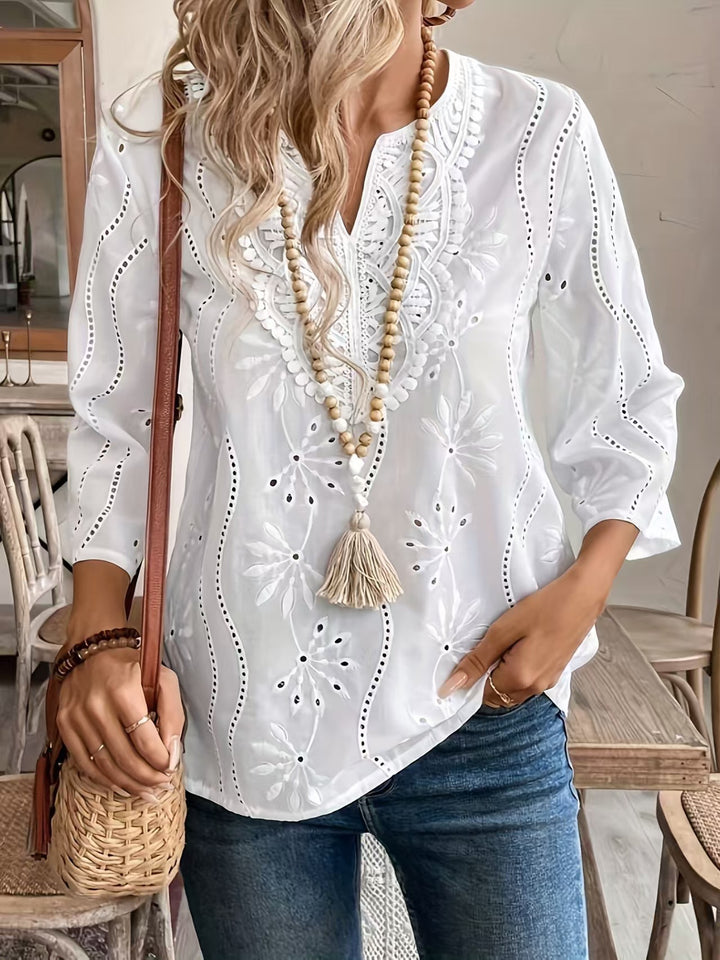Damer blus med påkostad broderi och fina detaljer Eva Jonsson-Eva Jonsson