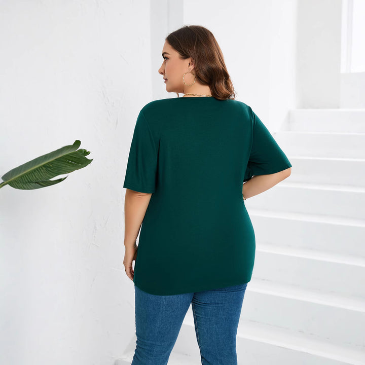Damer blusenshirt med elegant hålbroderi och vida ärmar Mirla-Eva Jonsson