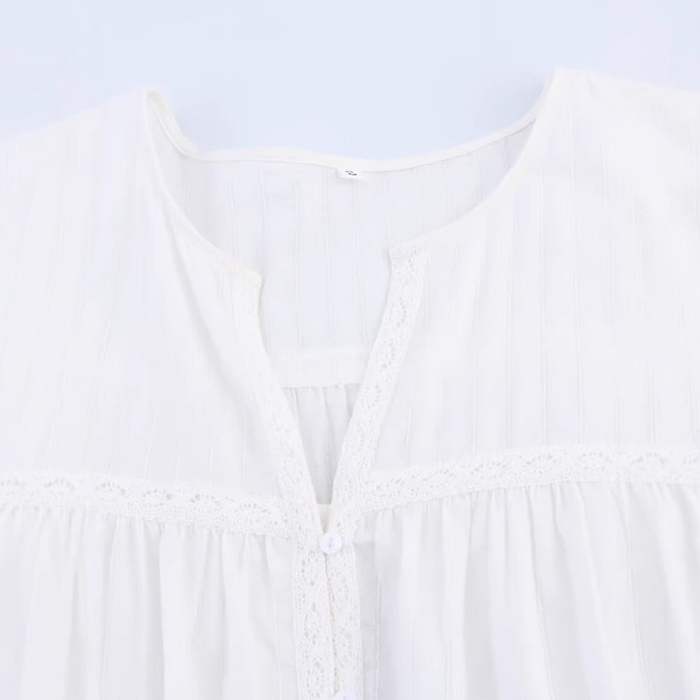 Damer blusenshirt med lös passform och volangdetaljer Eva Jonsson-Eva Jonsson