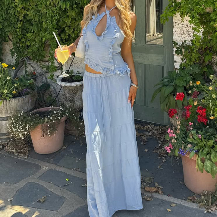 Damer blusklänning med blomsterdetaljer Mirla-Eva Jonsson