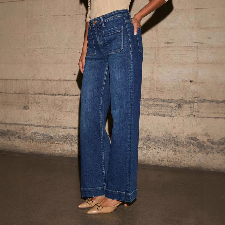Damer breda högmidjade jeans Mirla-Eva Jonsson