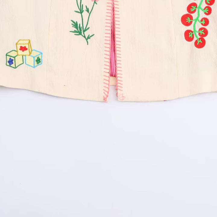 Damer broderad bomberjacka med färgglada motiv Mirla-Eva Jonsson