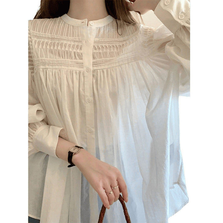 Damer broderad knapplistblus Eva Jonsson-Eva Jonsson