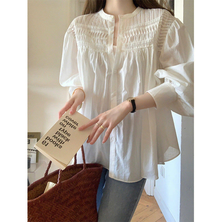 Damer broderad knapplistblus Eva Jonsson-Eva Jonsson
