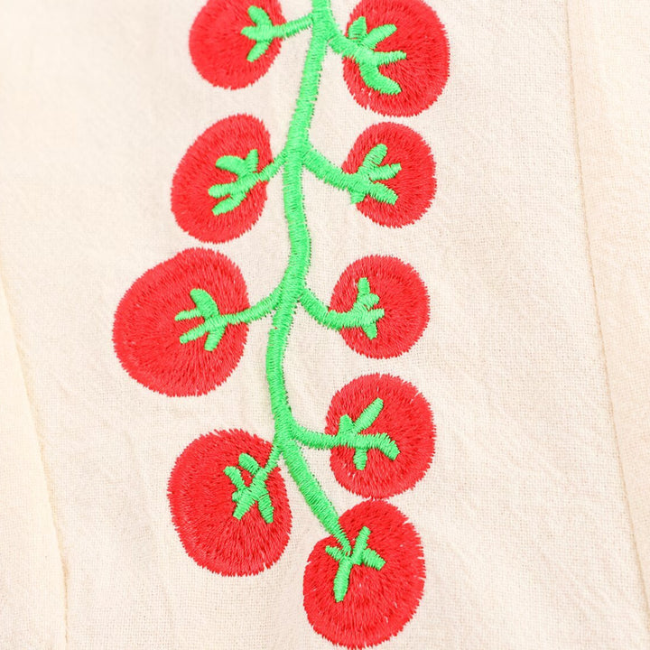 Damer broderad konstläderjacka med blommönster Mirla-Eva Jonsson