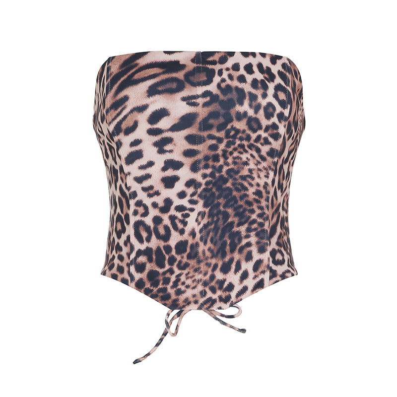 Damer bustier med djurmönster och figursydd design Mirla-Eva Jonsson