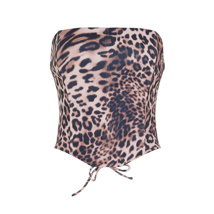 Damer bustier med djurmönster och figursydd design Mirla-Eva Jonsson
