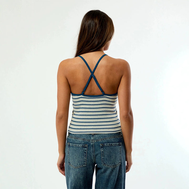 Damer camisole-top i avslappnad randdesign med justerbara axelband Mirla-Eva Jonsson