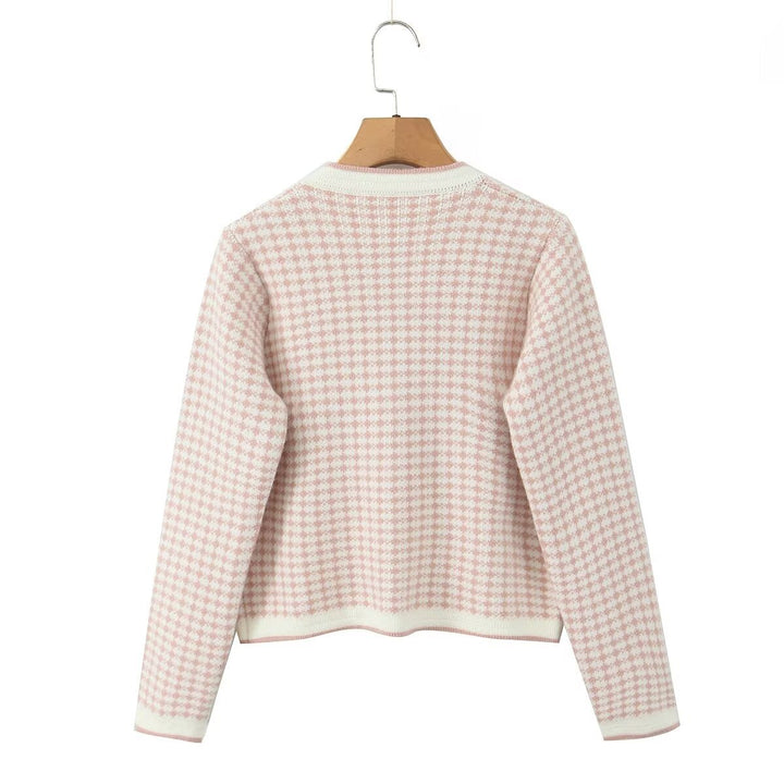 Damer cardigan med dekorativa detaljer och charmig sjalkrage Mirla-Eva Jonsson