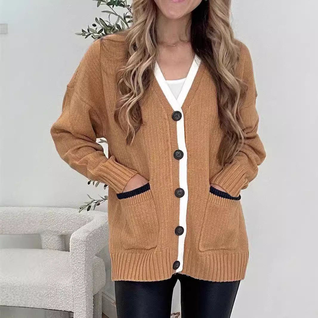 Damer cardigan med fickor och moderna knappar Mirla-Eva Jonsson