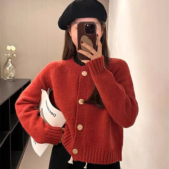 Damer cardigan med knappliknader och avslappnad passform Mirla-Eva Jonsson