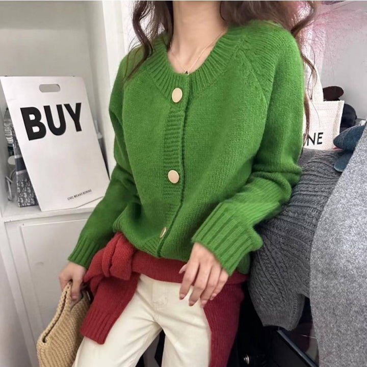 Damer cardigan med knappliknader och avslappnad passform Mirla-Eva Jonsson