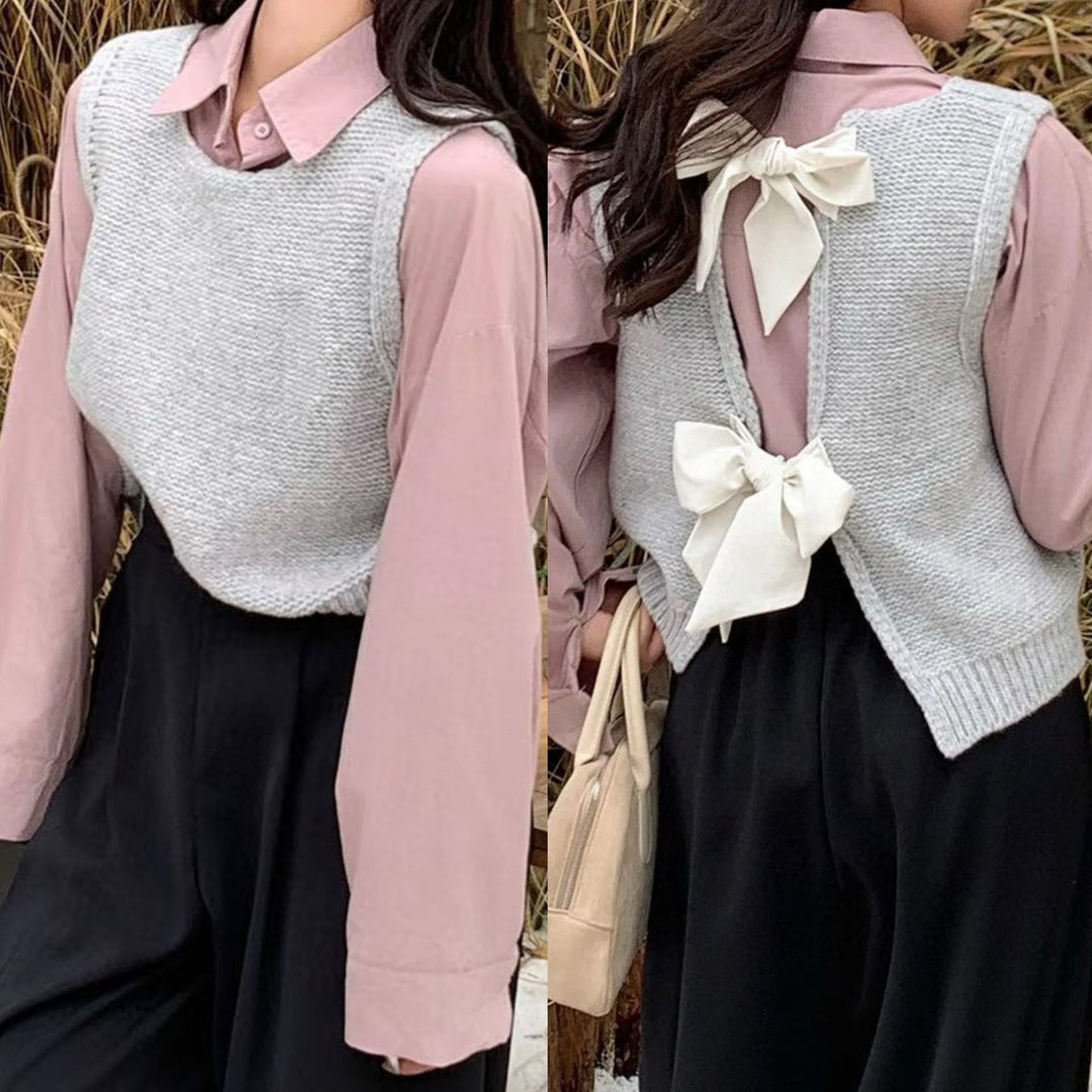 Damer cardigan med lekfull detalj på ryggen Eva Jonsson-Eva Jonsson