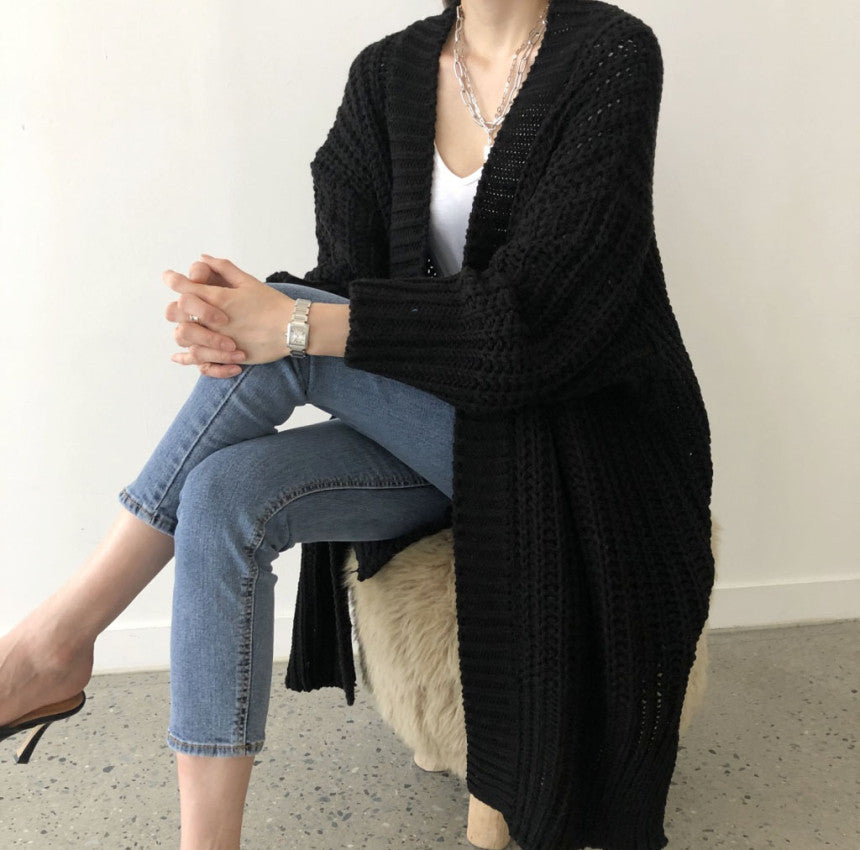 Damer cardigan med öppen skärning och avslappnade detaljer Mirla-Eva Jonsson