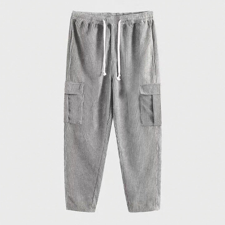 Damer cargo-byxor med elastisk midja och praktiska sidofickor Mirla-Eva Jonsson