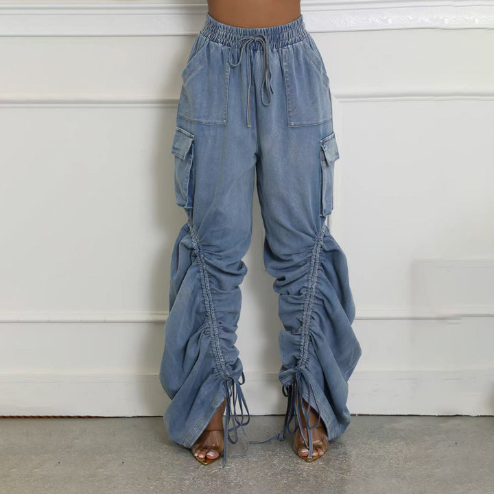 Damer cargo-jeans med knytkant och praktiska fickor Mirla-Eva Jonsson