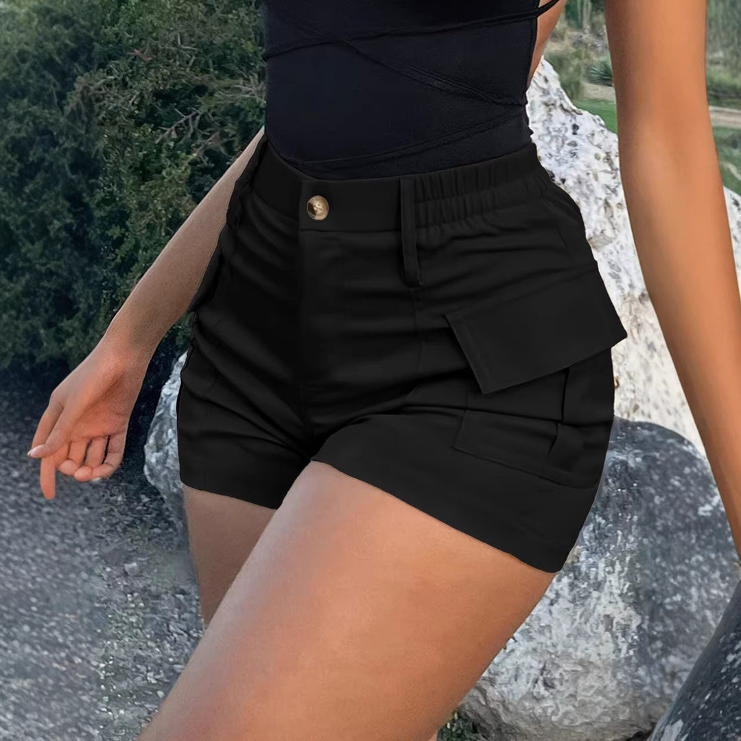 Damer cargo-shorts med elastisk midja och praktiska sidfickor Mirla-Eva Jonsson