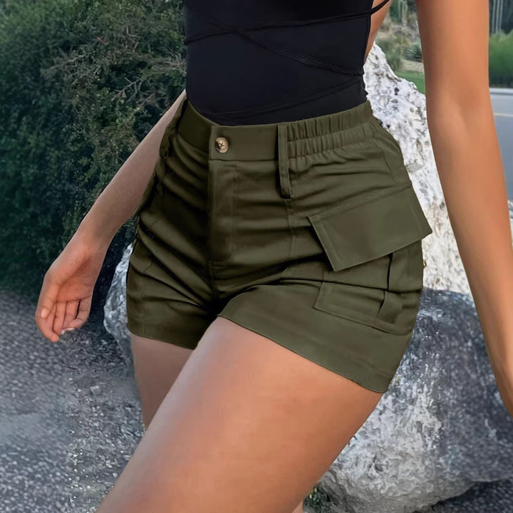 Damer cargo-shorts med elastisk midja och praktiska sidfickor Mirla-Eva Jonsson