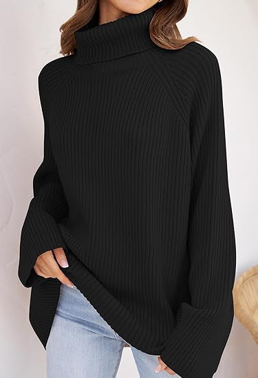Damer cashmere finstickad tröja med hög krage och lös passform Mirla-Eva Jonsson