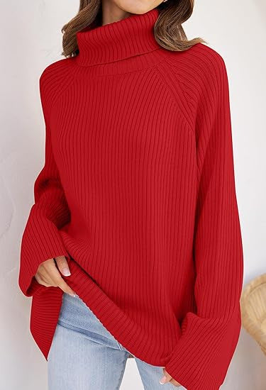 Damer cashmere finstickad tröja med hög krage och lös passform Mirla-Eva Jonsson