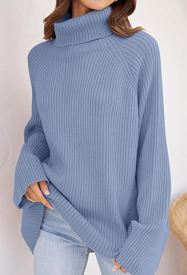 Damer cashmere finstickad tröja med hög krage och lös passform Mirla-Eva Jonsson