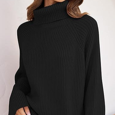 Damer cashmere finstickad tröja med hög krage och lös passform Mirla-Eva Jonsson