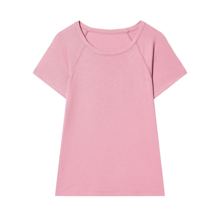 Damer casual T-shirt med rundad halsringning och bekväma raglanärmar Mirla-Eva Jonsson