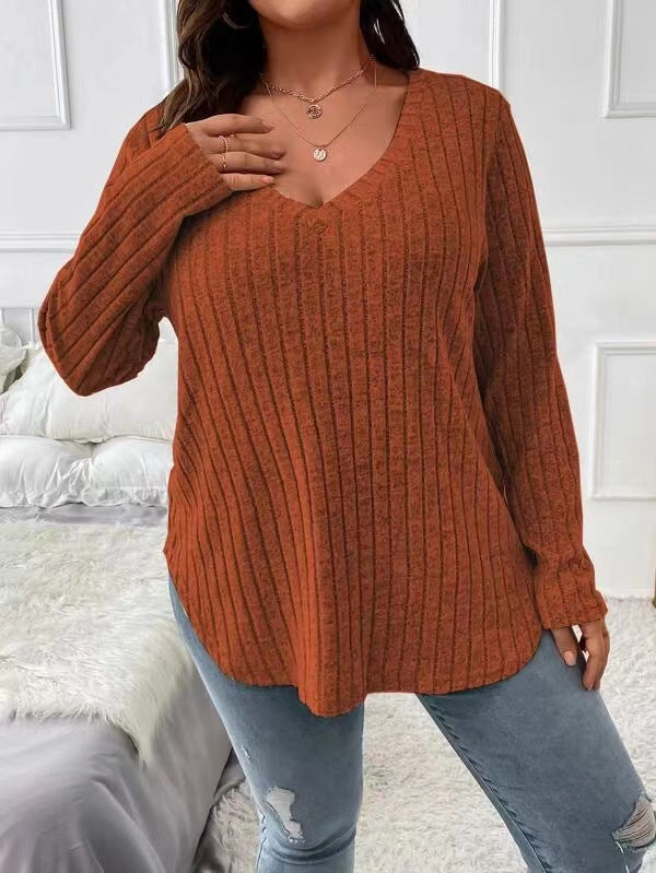 Damer casual V-hals stickad topp Mirla-Eva Jonsson