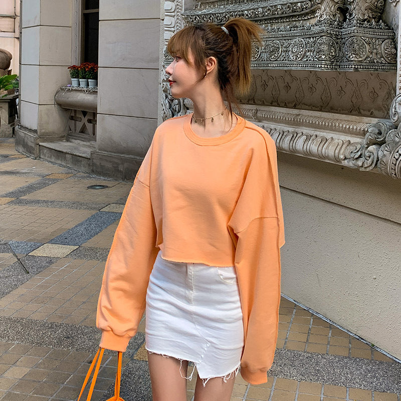 Damer casual cropped sweatshirt med en vid skärning Mirla-Eva Jonsson