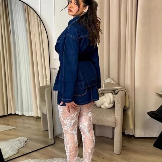Damer casual denimjacka med praktiska fickor och modern skärning Mirla-Eva Jonsson